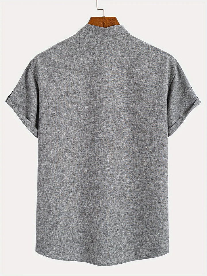 MARCEL | Chemise élégante à manches courtes et col montant