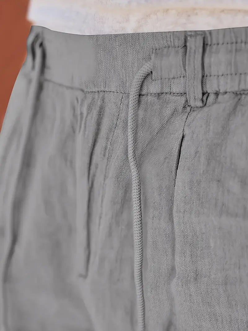 ANTOINE | Pantalon large en lin avec cordon