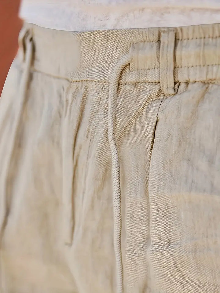 ANTOINE | Pantalon large en lin avec cordon