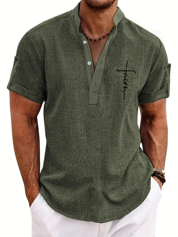 MARCEL | Chemise élégante à manches courtes et col montant