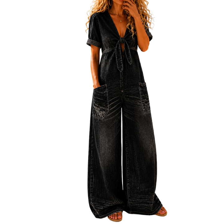 Rosalie | Combinaison denim col V