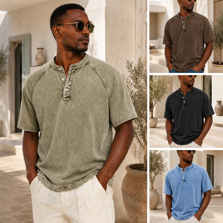 NATHAN | Chemise vintage boutonnée pour homme
