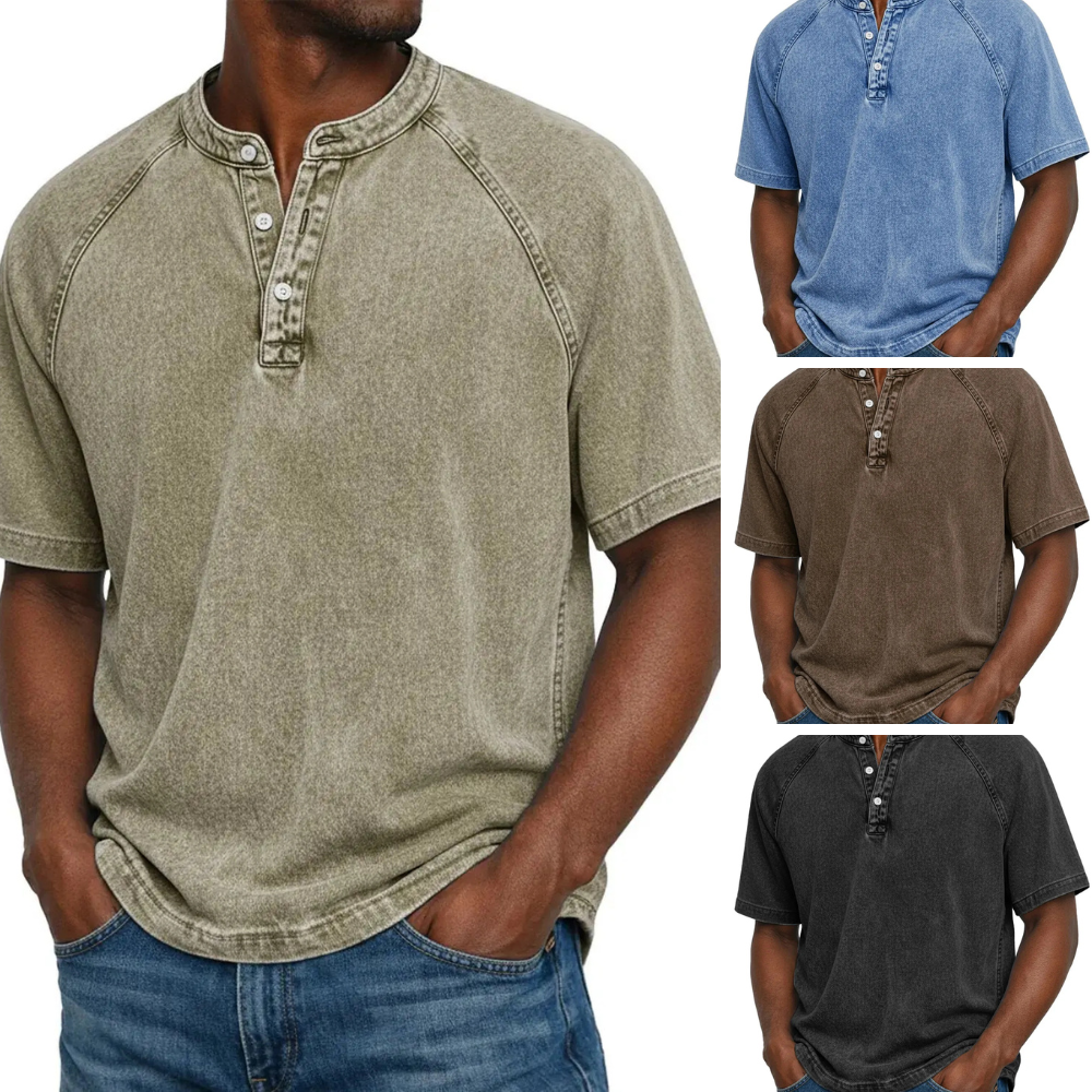 NATHAN | Chemise vintage boutonnée pour homme