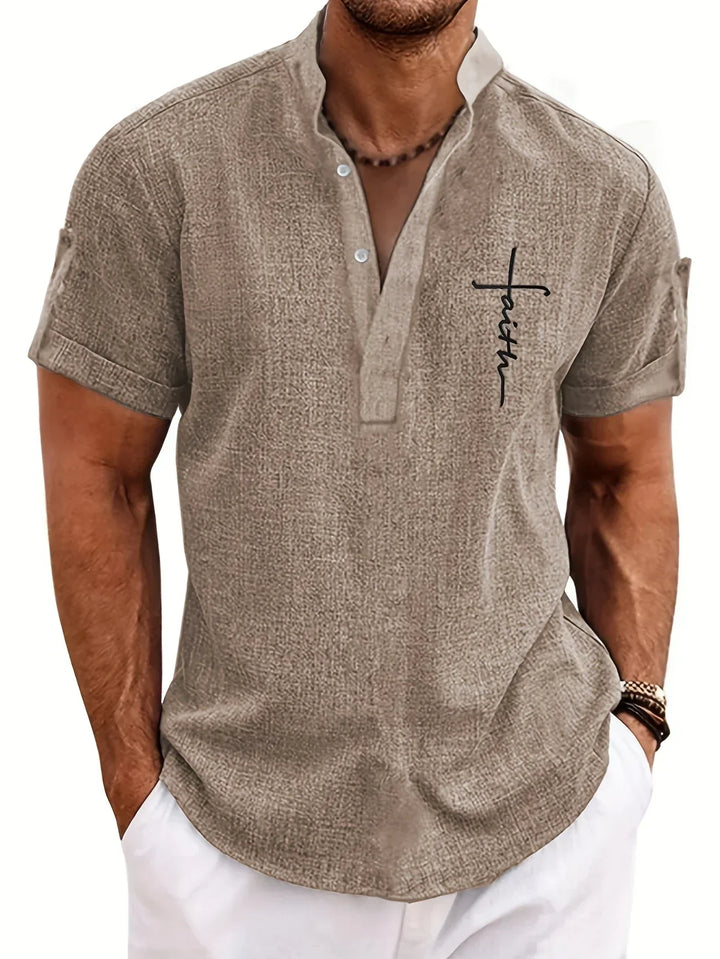 MARCEL | Chemise élégante à manches courtes et col montant