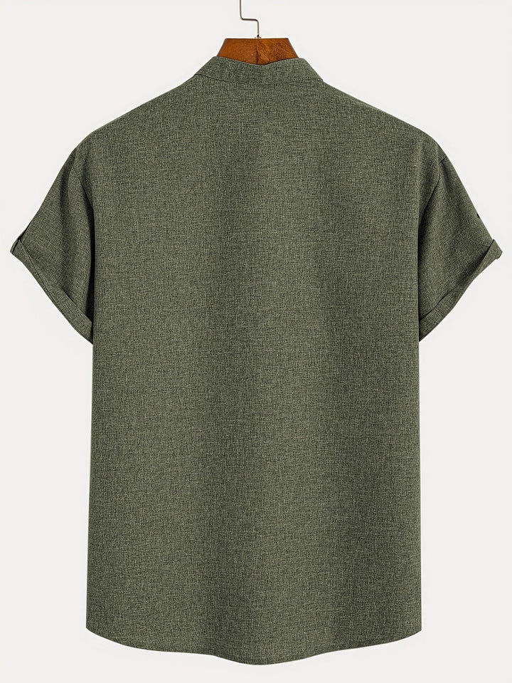 MARCEL | Chemise élégante à manches courtes et col montant