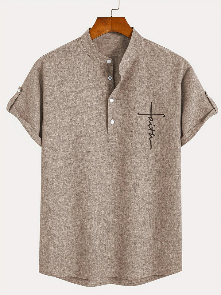 MARCEL | Chemise élégante à manches courtes et col montant
