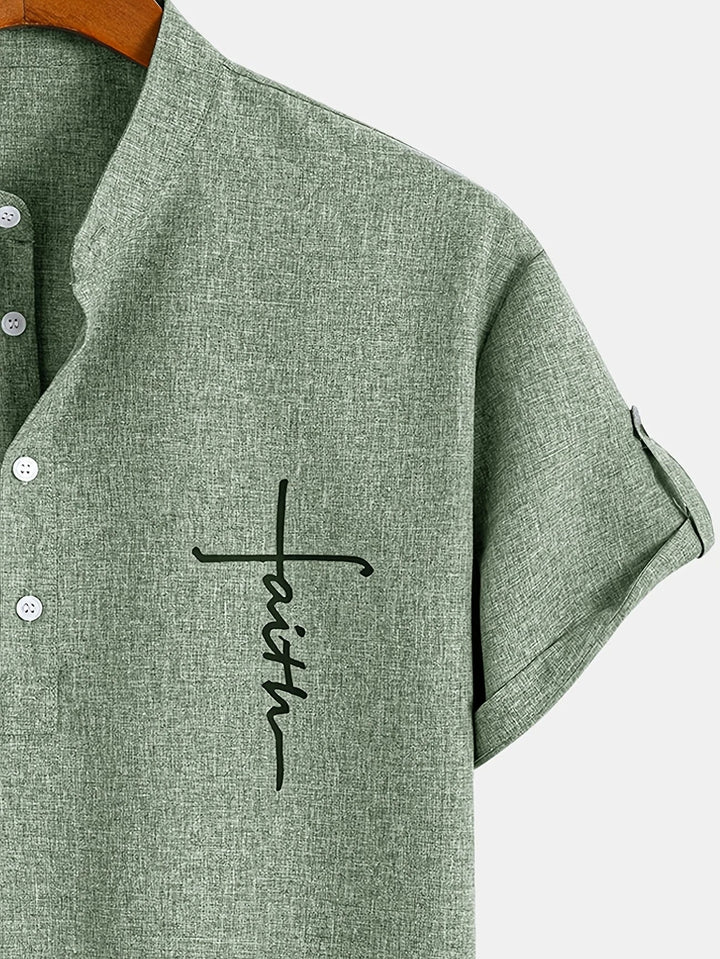 MARCEL | Chemise élégante à manches courtes et col montant