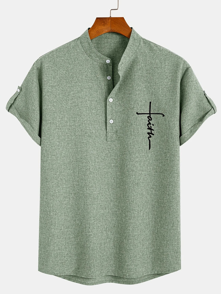 MARCEL | Chemise élégante à manches courtes et col montant