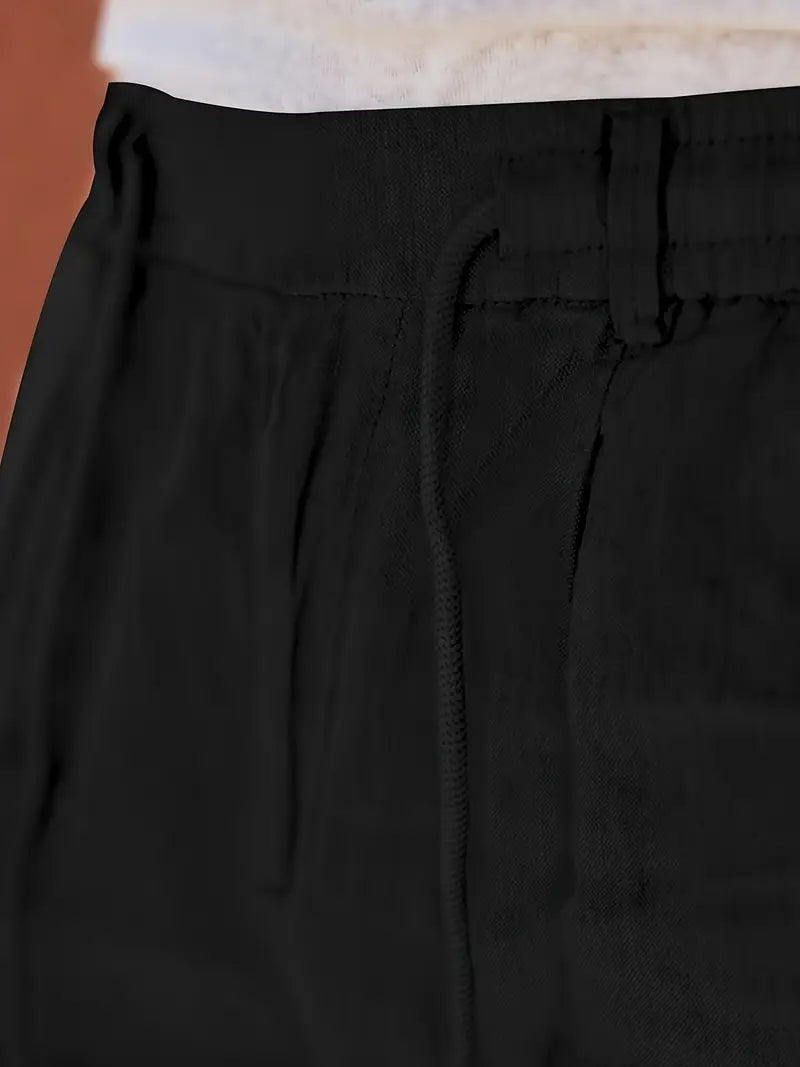 ANTOINE | Pantalon large en lin avec cordon