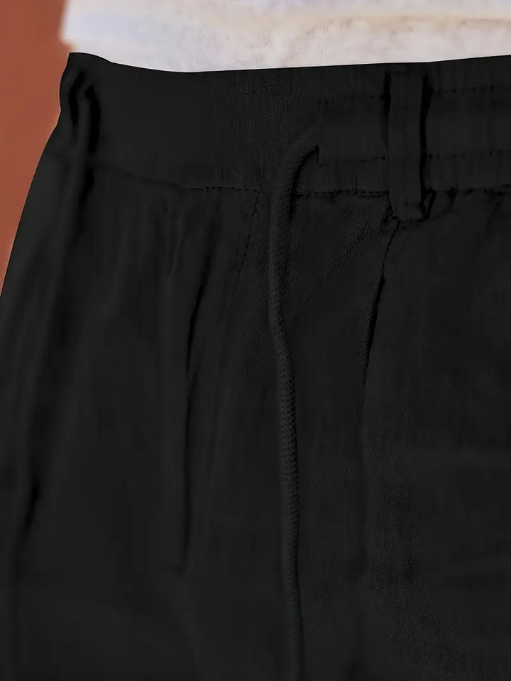 ANTOINE | Pantalon large en lin avec cordon