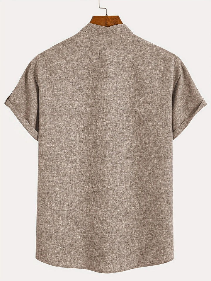 MARCEL | Chemise élégante à manches courtes et col montant