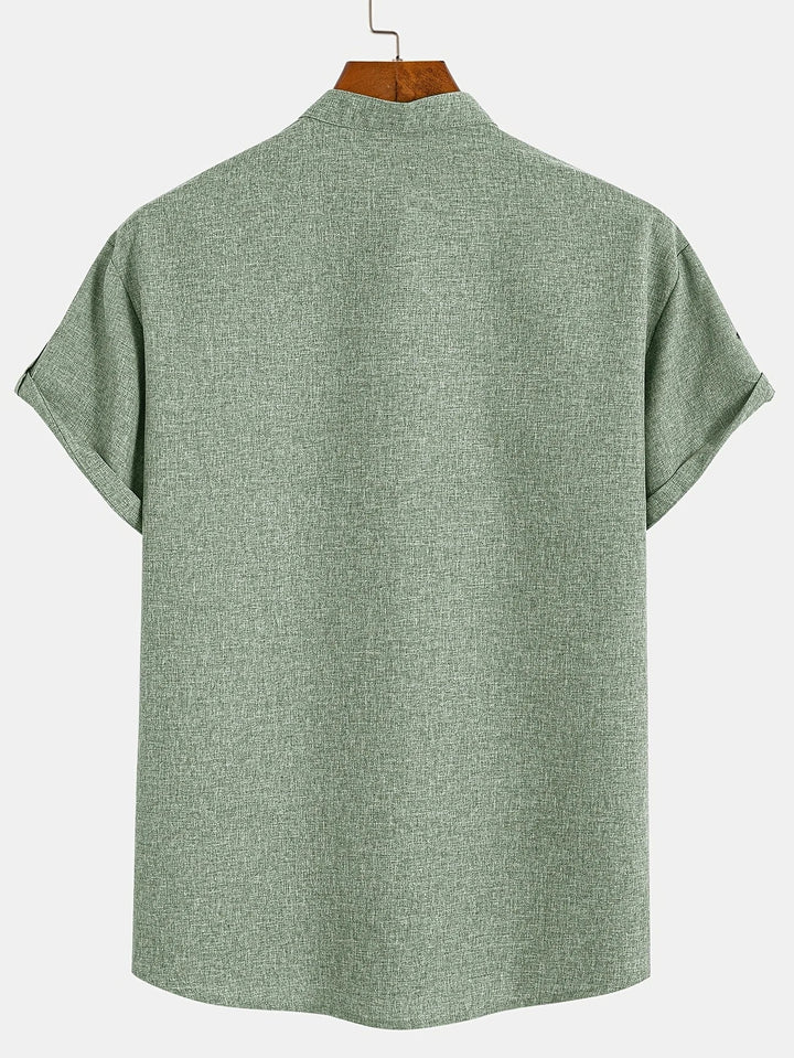 MARCEL | Chemise élégante à manches courtes et col montant