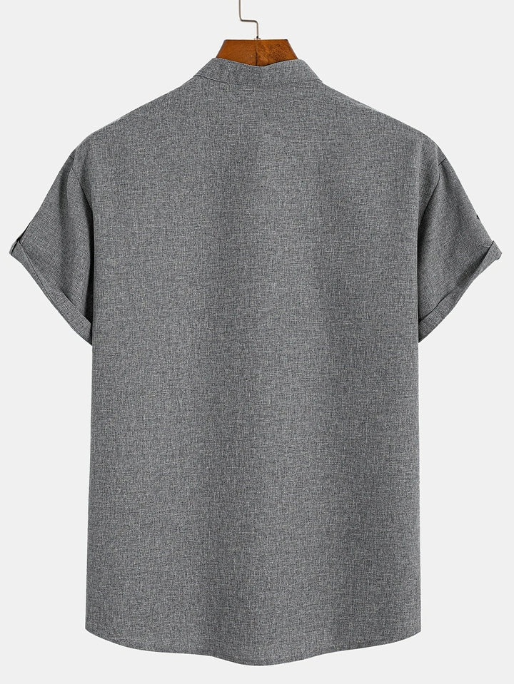 MARCEL | Chemise élégante à manches courtes et col montant