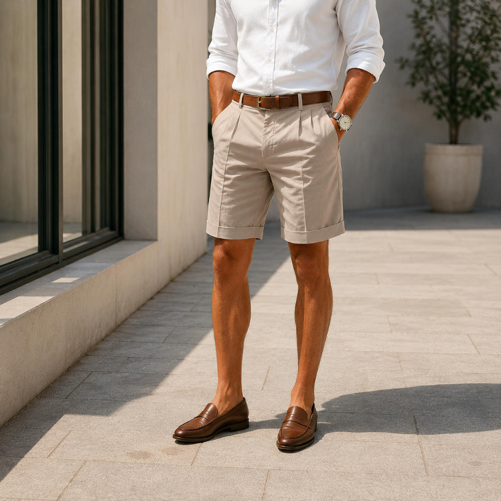LOUIS | Short d'été plissé pour hommes