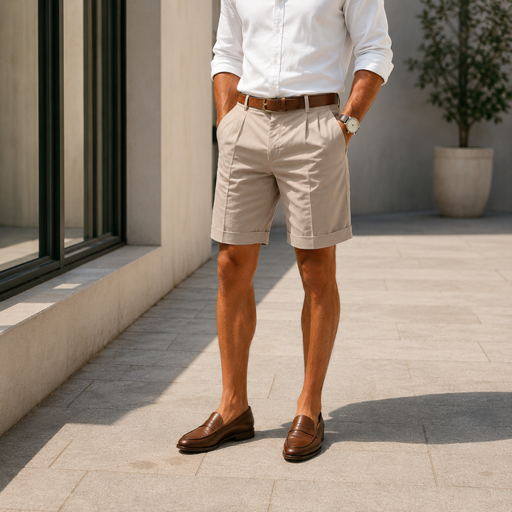 LOUIS | Short d'été plissé pour hommes