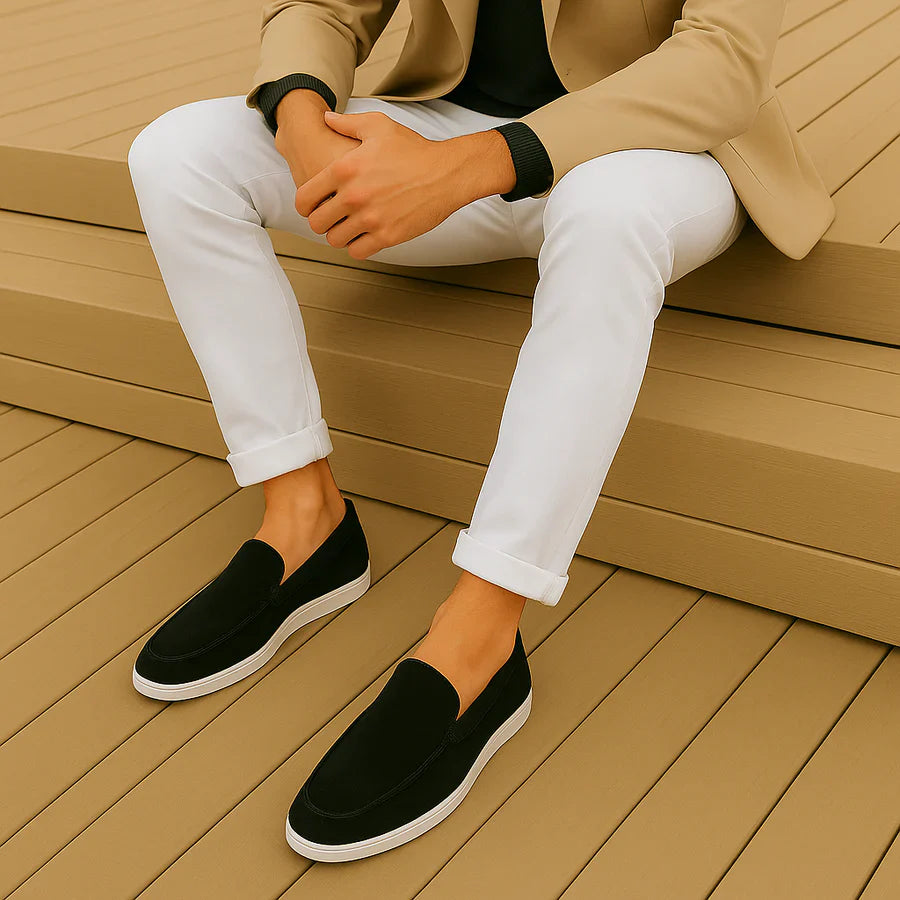 MAXIMILIEN | Mocassins en suède décontractés