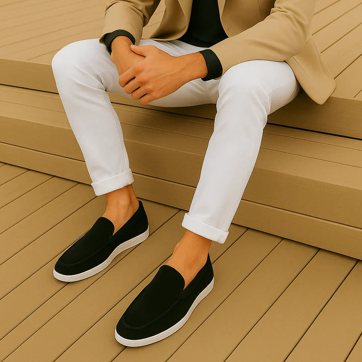 MAXIMILIEN | Mocassins en suède décontractés