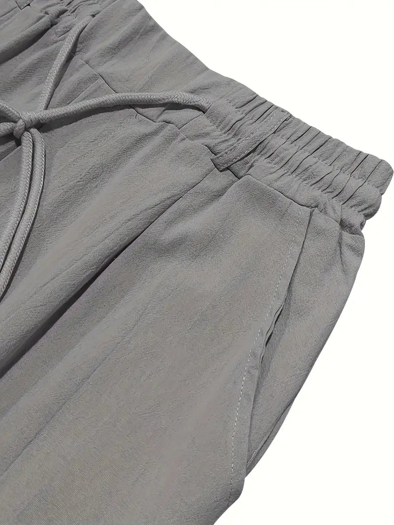 ANTOINE | Pantalon large en lin avec cordon