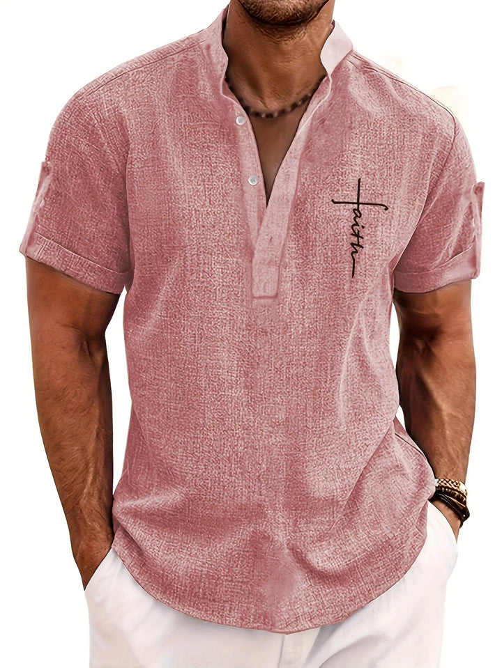 MARCEL | Chemise élégante à manches courtes et col montant