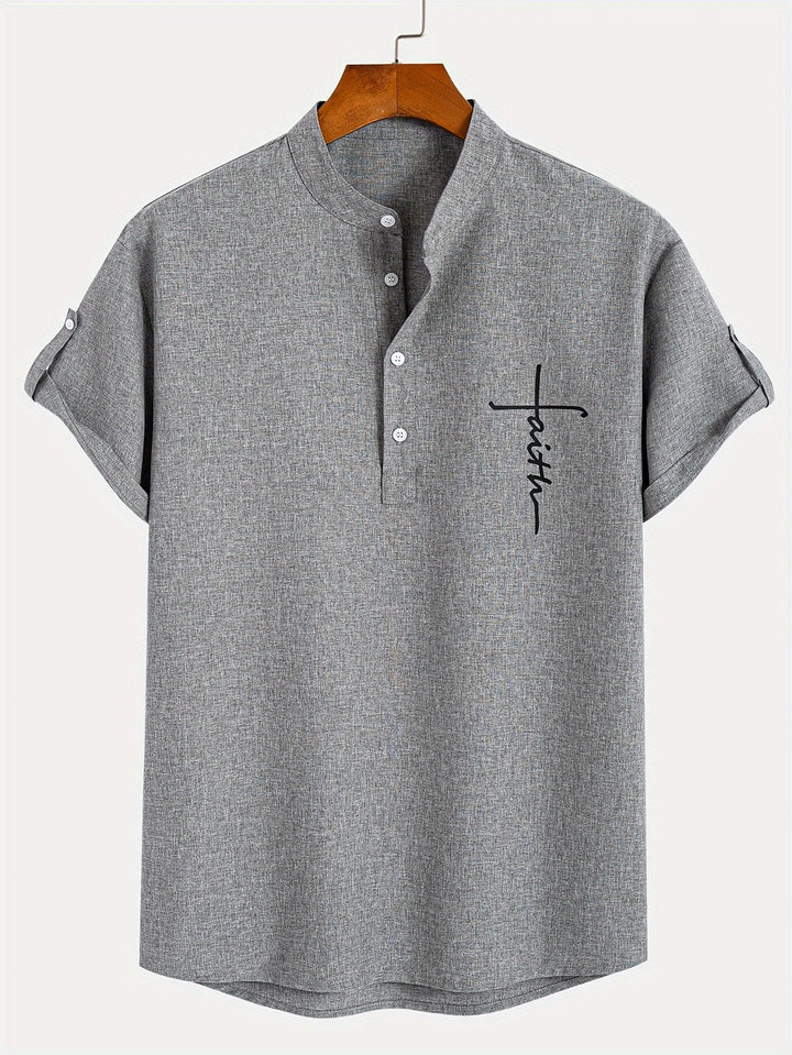 MARCEL | Chemise élégante à manches courtes et col montant