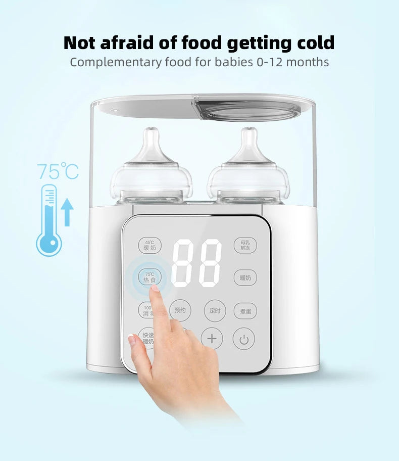Slimme 9-in-1 Flessenwarmer: Perfect voor Borstvoeding & Babyvoeding