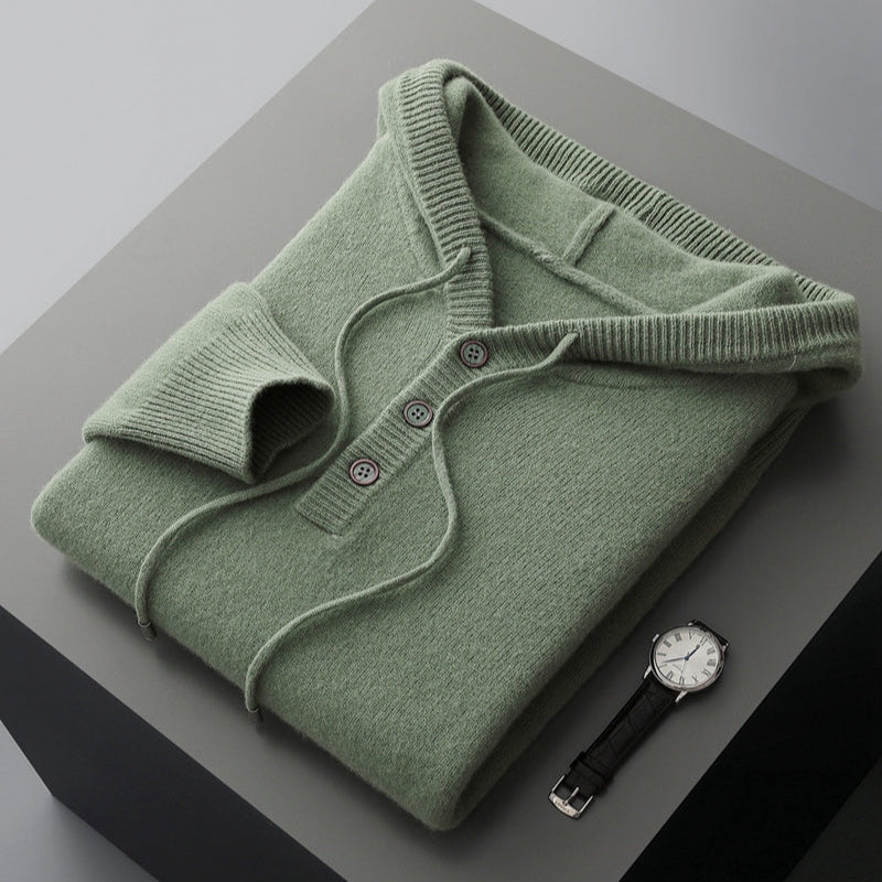 RAPHAËL | Hoodie élégant en laine mérino