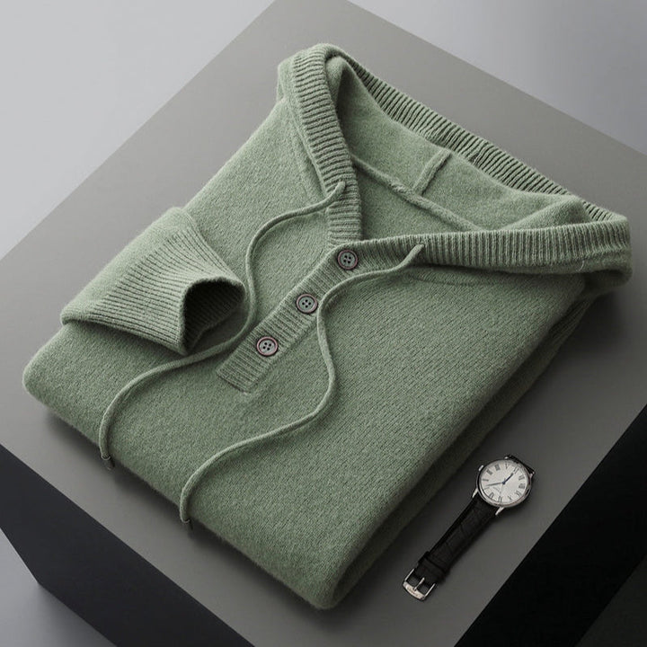 RAPHAËL | Hoodie élégant en laine mérino
