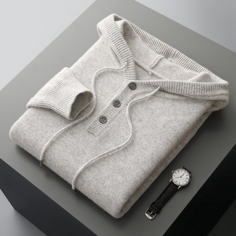 RAPHAËL | Hoodie élégant en laine mérino