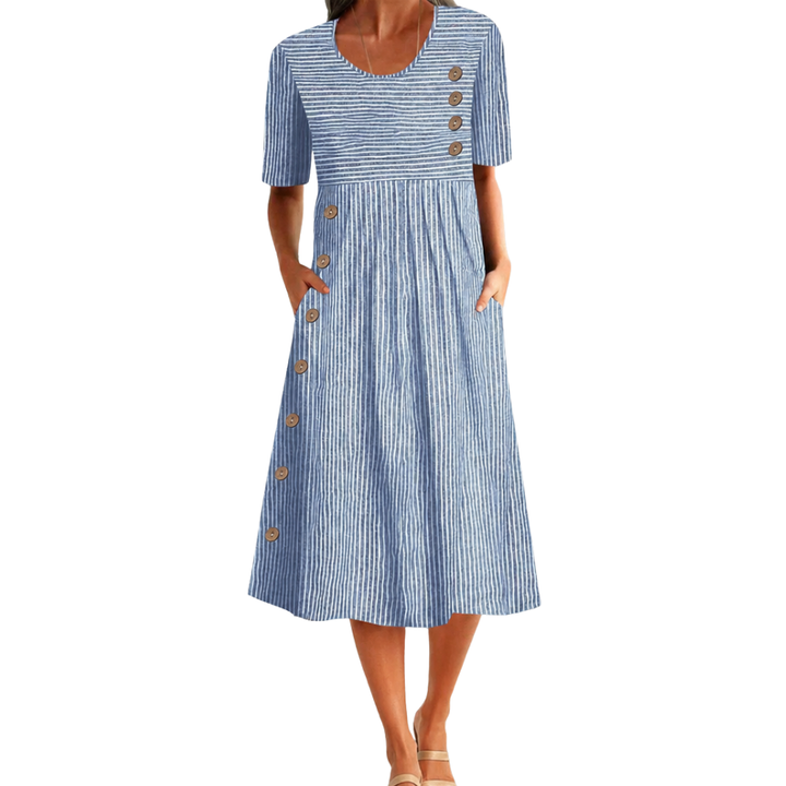 Mathilde | Robe midi rayée