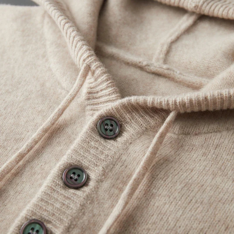 RAPHAËL | Hoodie élégant en laine mérino