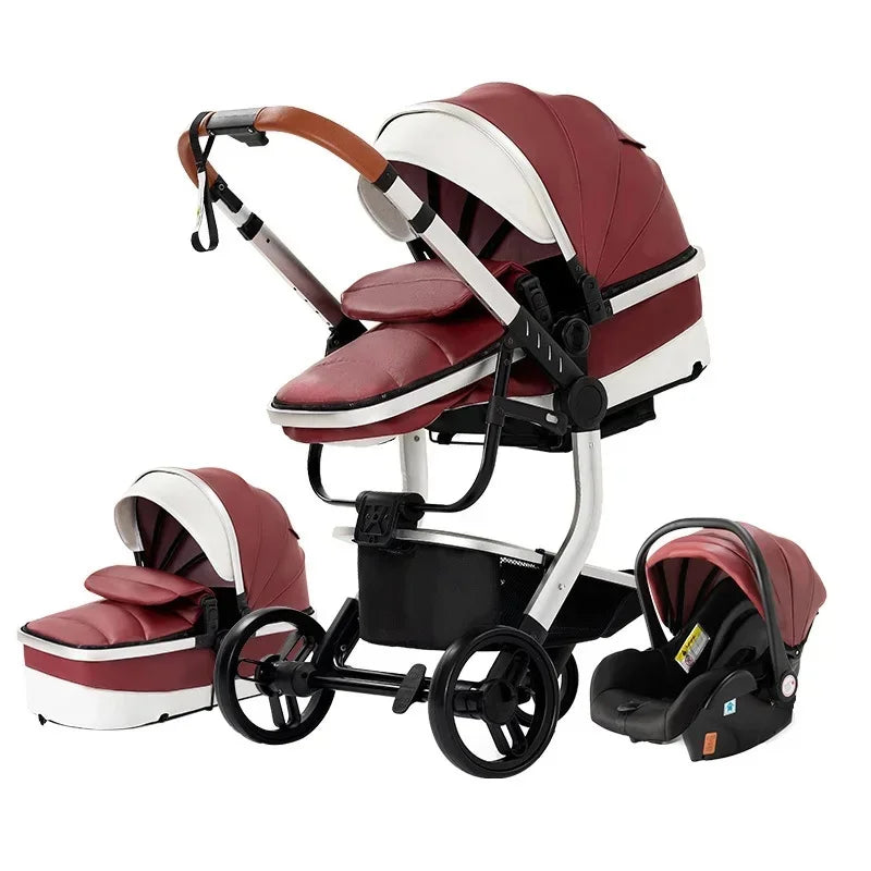 LOOBIE 3-in-1 Kinderwagen Luxury Set - Stroller, Autostoel en Reisbedje in één