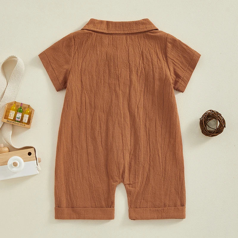 Baby Jumpsuit – Stijlvolle en Comfortabele Katoen-Linnen Romper