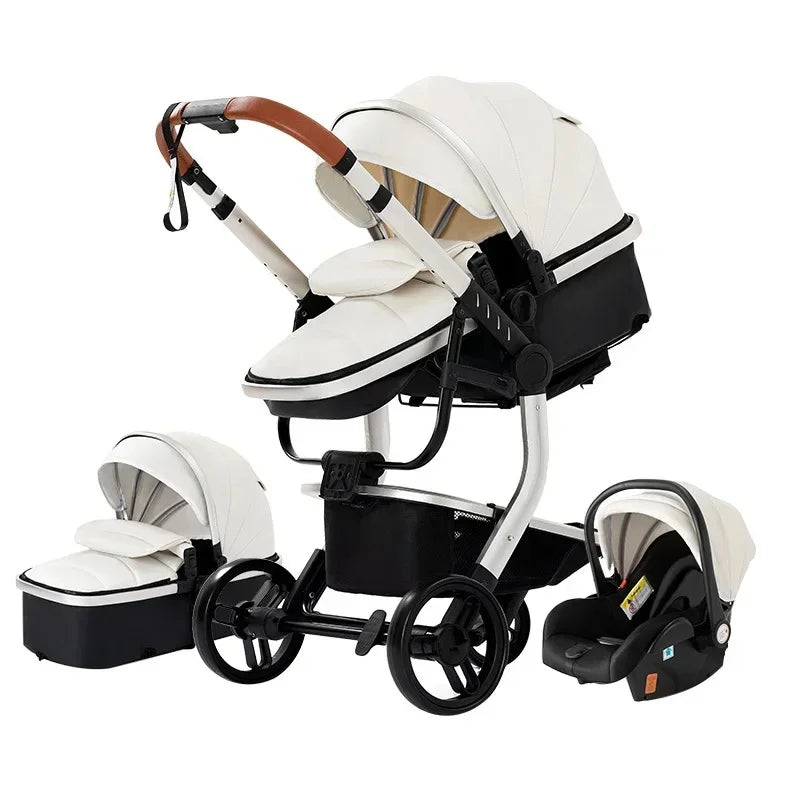 LOOBIE 3-in-1 Kinderwagen Luxury Set - Stroller, Autostoel en Reisbedje in één