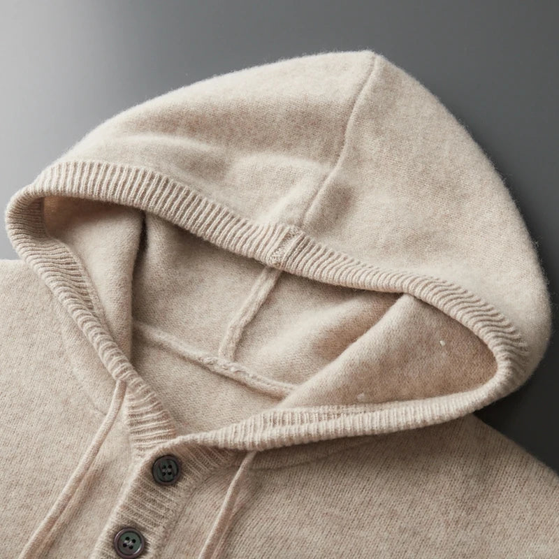 RAPHAËL | Hoodie élégant en laine mérino