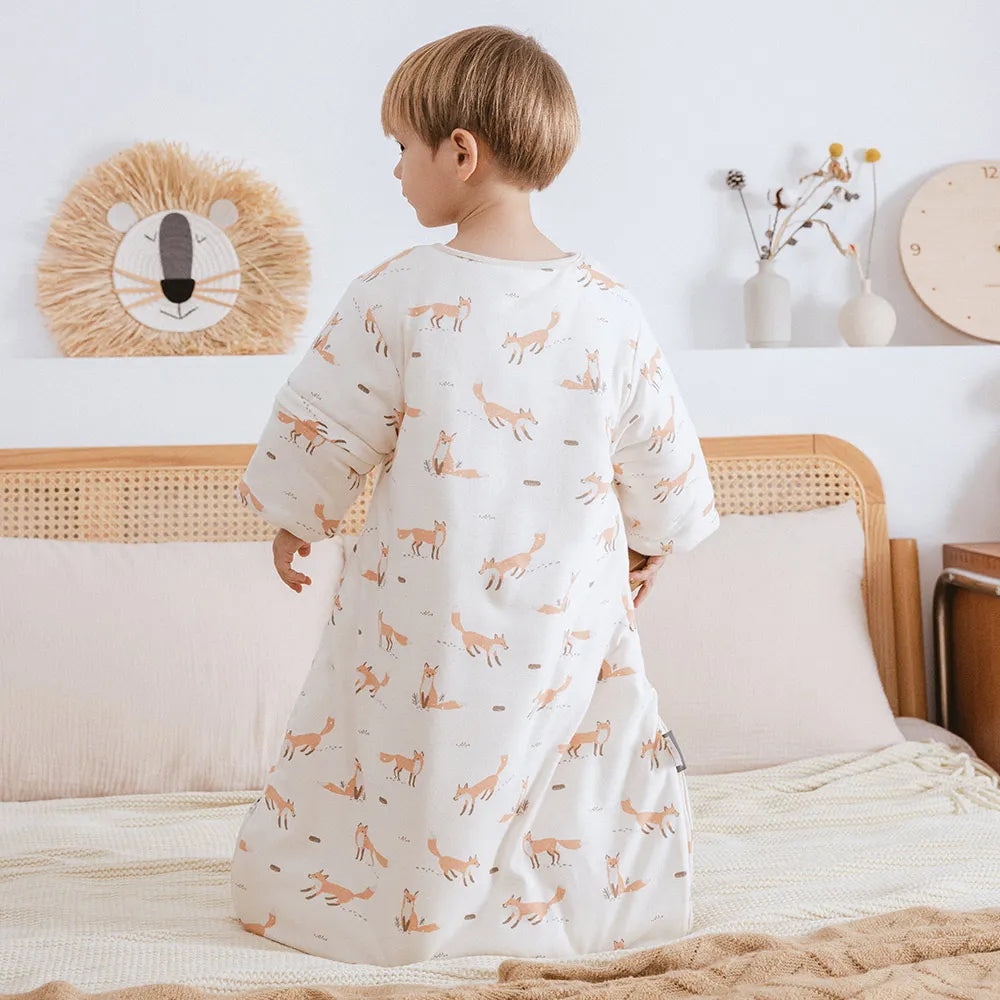 Warme Baby Slaapzak met Afneembare Mouwen – Comfortabel en Veilig in de Winter