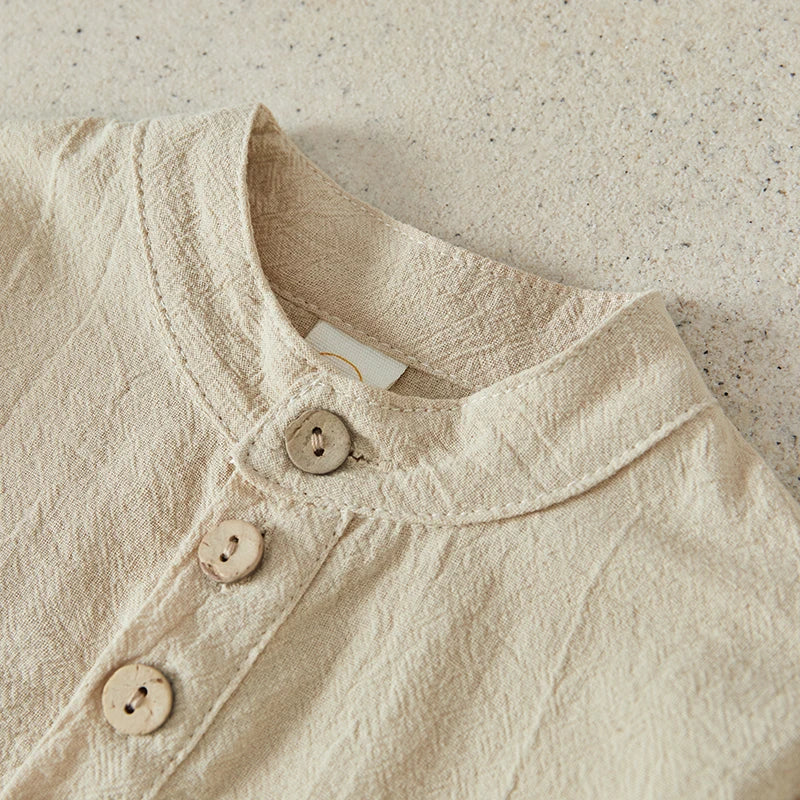 Jongens Zomerset – Stijlvolle Tweedelige Outfit met Korte Mouwen en Lange Broek