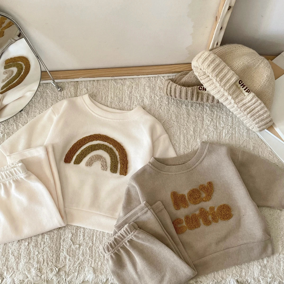 Tweedelige Baby Kledingset – Stijlvol en Comfortabel voor Herfst en Winter
