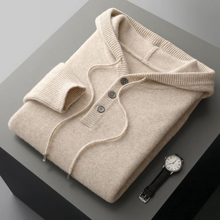RAPHAËL | Hoodie élégant en laine mérino