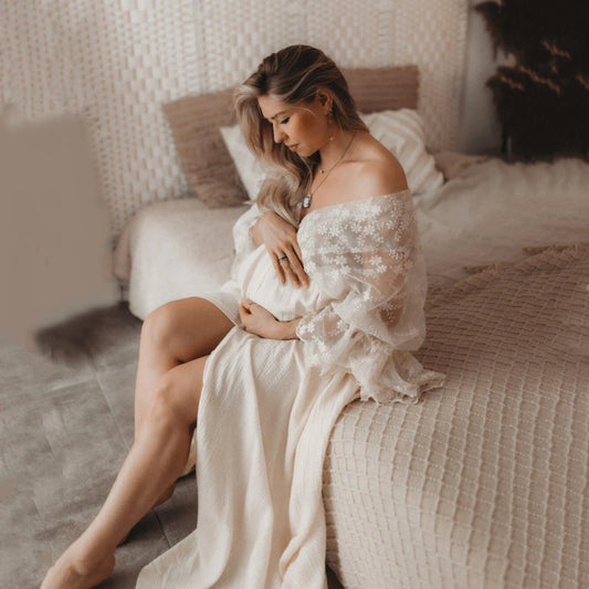 Boho Zwangerschapsjurk - Stijlvolle en Comfortabele Fotografiejurk