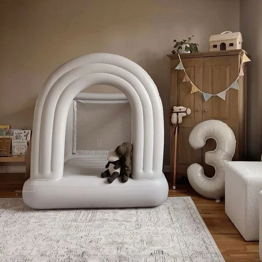 Draagbaar Springkasteel met Ingebouwde Pomp – Veilig Indoor Speelplezier voor Kinderen