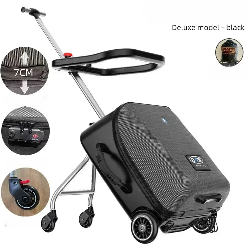 GoBuddy Luggage -  De Ultieme Reistrolley voor Ouders en Kinderen