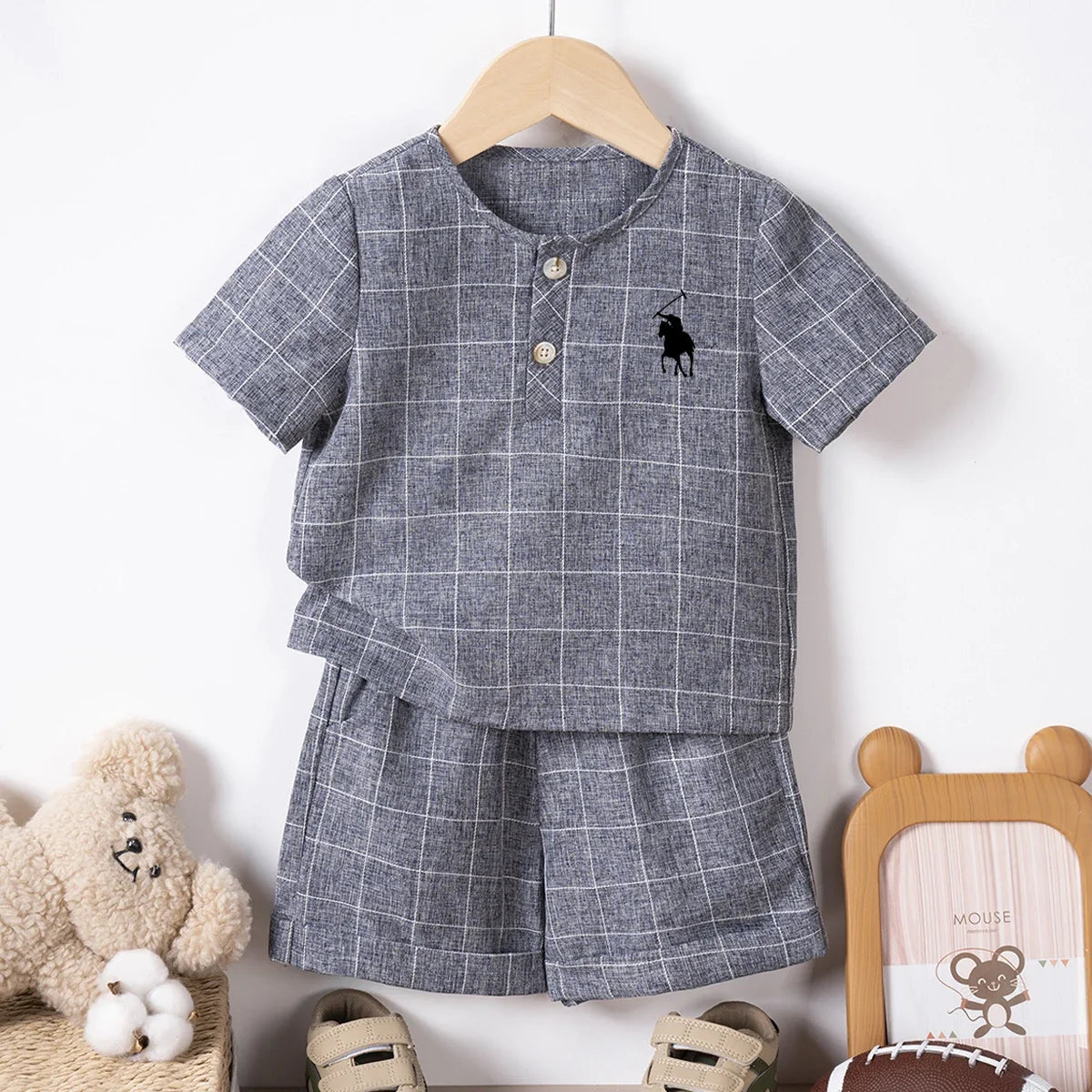 Modieuze Zomerset voor Jongens – Comfortabele Katoen-Linnen Outfit