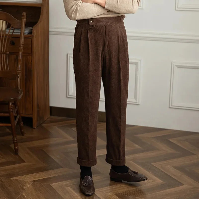 ÉTIENNE | Pantalon en velours côtelé de qualité supérieure
