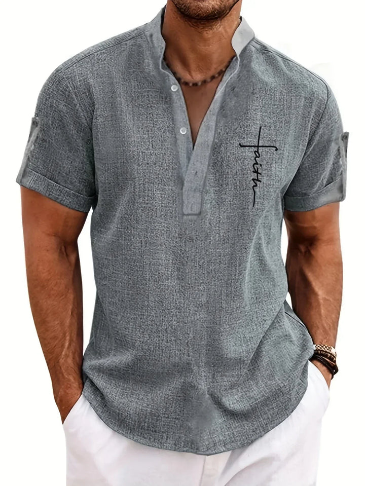 MARCEL | Chemise élégante à manches courtes et col montant