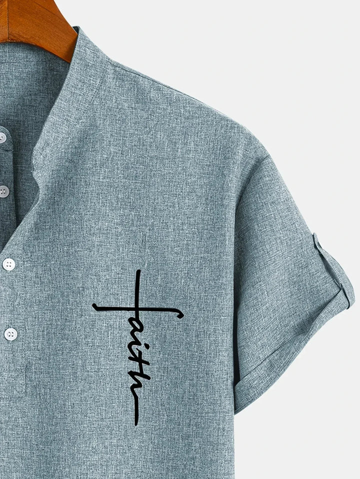 MARCEL | Chemise élégante à manches courtes et col montant