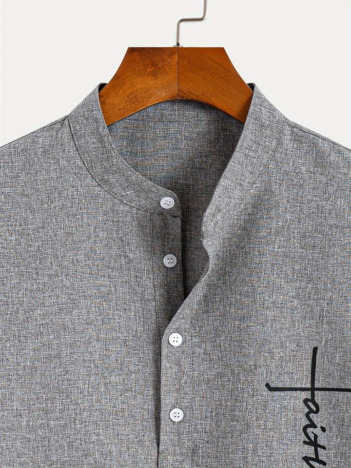 MARCEL | Chemise élégante à manches courtes et col montant