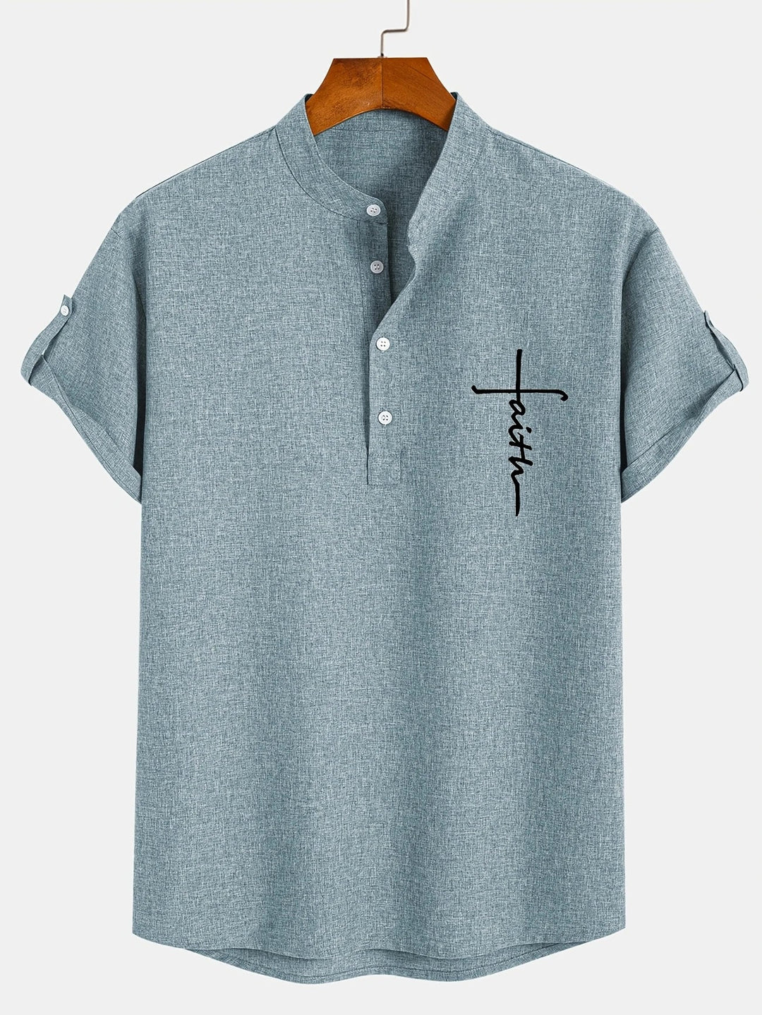 MARCEL | Chemise élégante à manches courtes et col montant