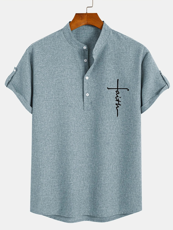 MARCEL | Chemise élégante à manches courtes et col montant