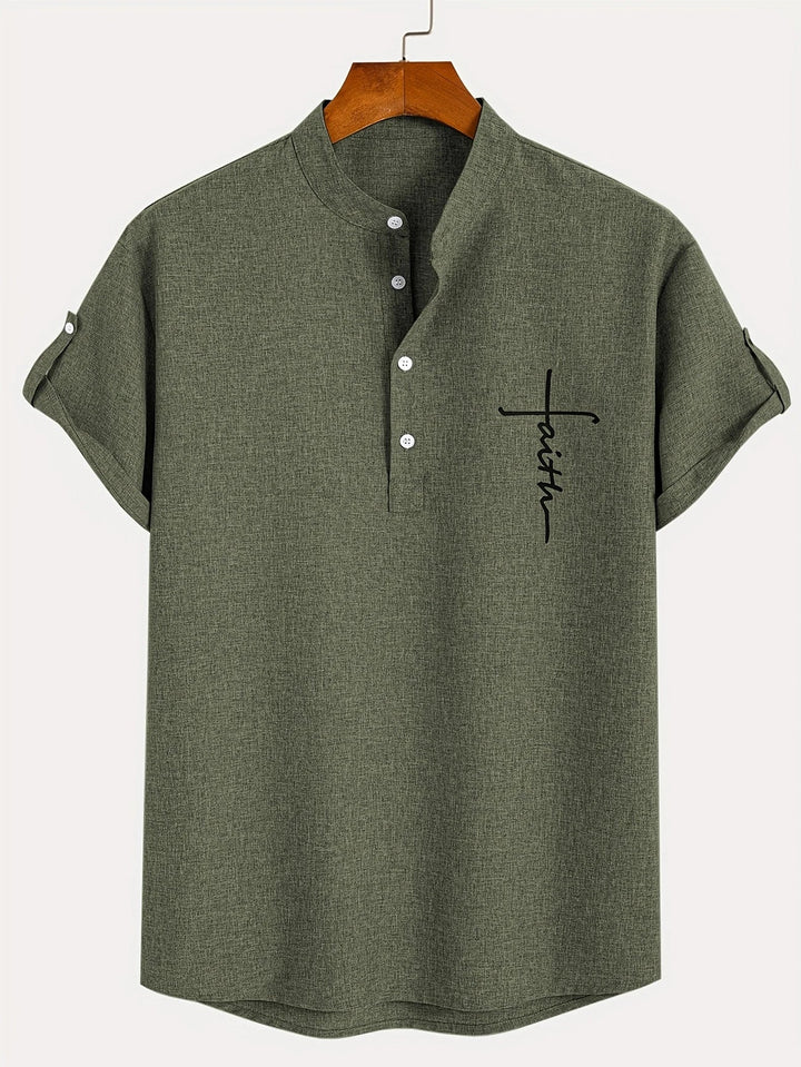 MARCEL | Chemise élégante à manches courtes et col montant