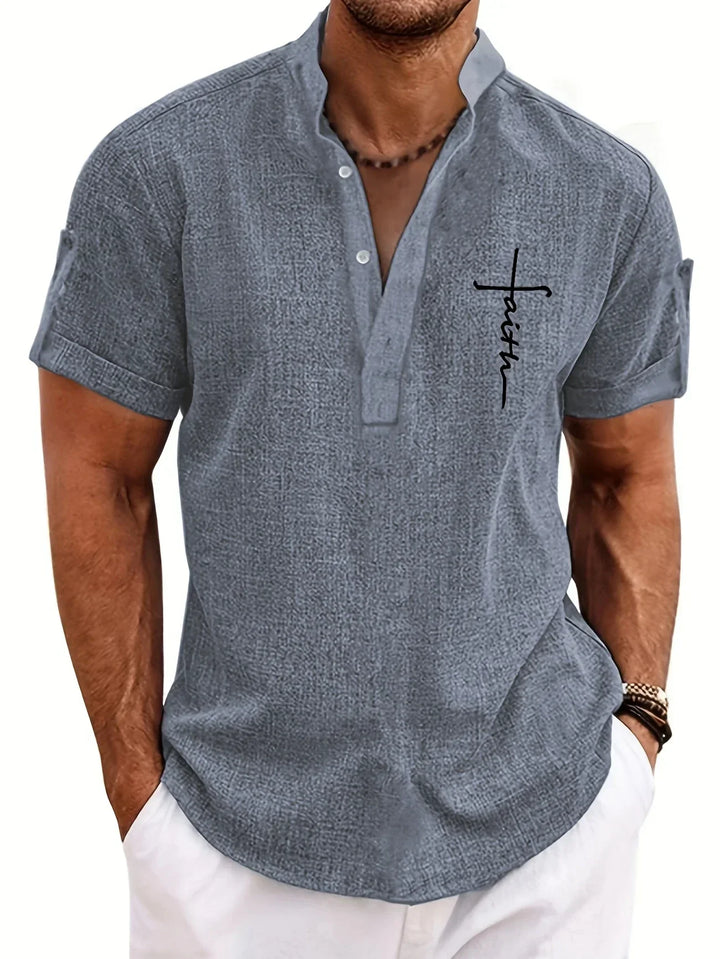 MARCEL | Chemise élégante à manches courtes et col montant